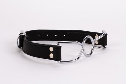 DEVIL STICKS - CALF SOFTY LEATHER TOP AND LAMB LEATHER PADDING WITH STAINLESS STEEL MOUTH PIECE BLACK