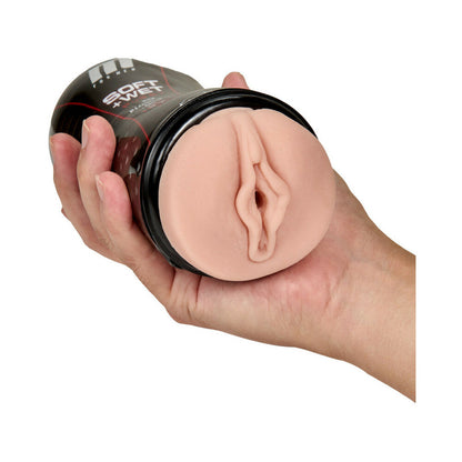 BLUSH - M FOR MEN SOFT + WET PUSSY WITH PLEASURE RIDGES & ORBS SELF-LUBRICATING VAGINA STROKER BEIGE