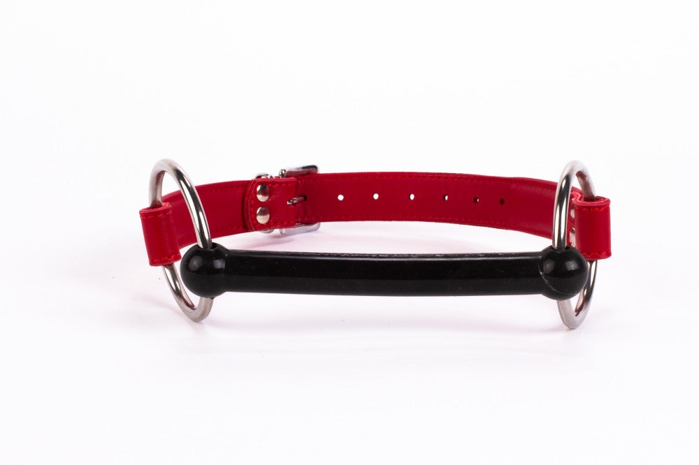 DEVIL STICKS - CALF SOFTY LEATHER TOP AND LAMB LEATHER PADDING WITH SILICONE MOUTH PIECE RED