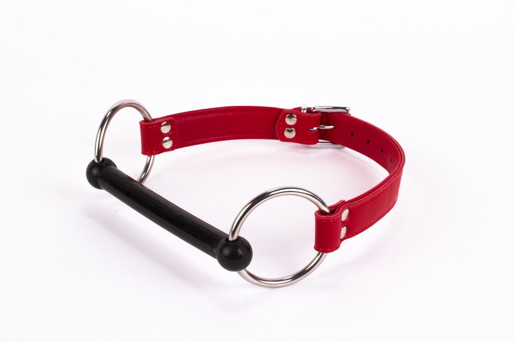 DEVIL STICKS - CALF SOFTY LEATHER TOP AND LAMB LEATHER PADDING WITH SILICONE MOUTH PIECE RED