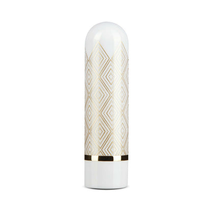 BLUSH THE COLLECTION GLITZY DECO RECHARGEABLE BULLET VIBRATOR WHITE