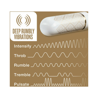 BLUSH THE COLLECTION GLITZY DECO RECHARGEABLE BULLET VIBRATOR WHITE