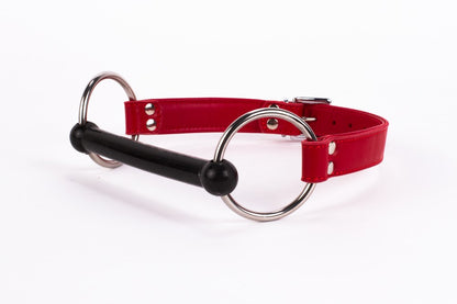 DEVIL STICKS - CALF SOFTY LEATHER TOP AND LAMB LEATHER PADDING WITH SILICONE MOUTH PIECE RED