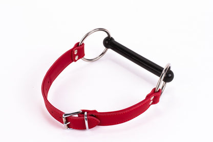 DEVIL STICKS - CALF SOFTY LEATHER TOP AND LAMB LEATHER PADDING WITH SILICONE MOUTH PIECE RED