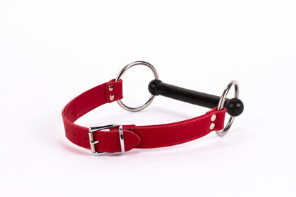 DEVIL STICKS - CALF SOFTY LEATHER TOP AND LAMB LEATHER PADDING WITH SILICONE MOUTH PIECE RED