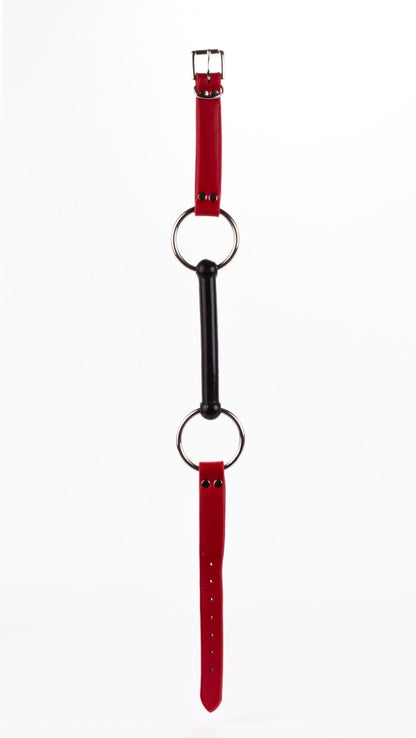 DEVIL STICKS - CALF SOFTY LEATHER TOP AND LAMB LEATHER PADDING WITH SILICONE MOUTH PIECE RED