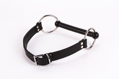 DEVIL STICKS - CALF SOFTY LEATHER TOP AND LAMB LEATHER PADDING WITH SILICONE MOUTH PIECE BLACK