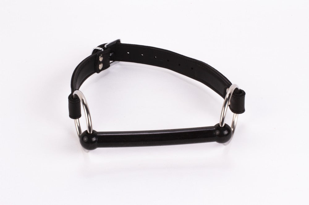 DEVIL STICKS - CALF SOFTY LEATHER TOP AND LAMB LEATHER PADDING WITH SILICONE MOUTH PIECE BLACK