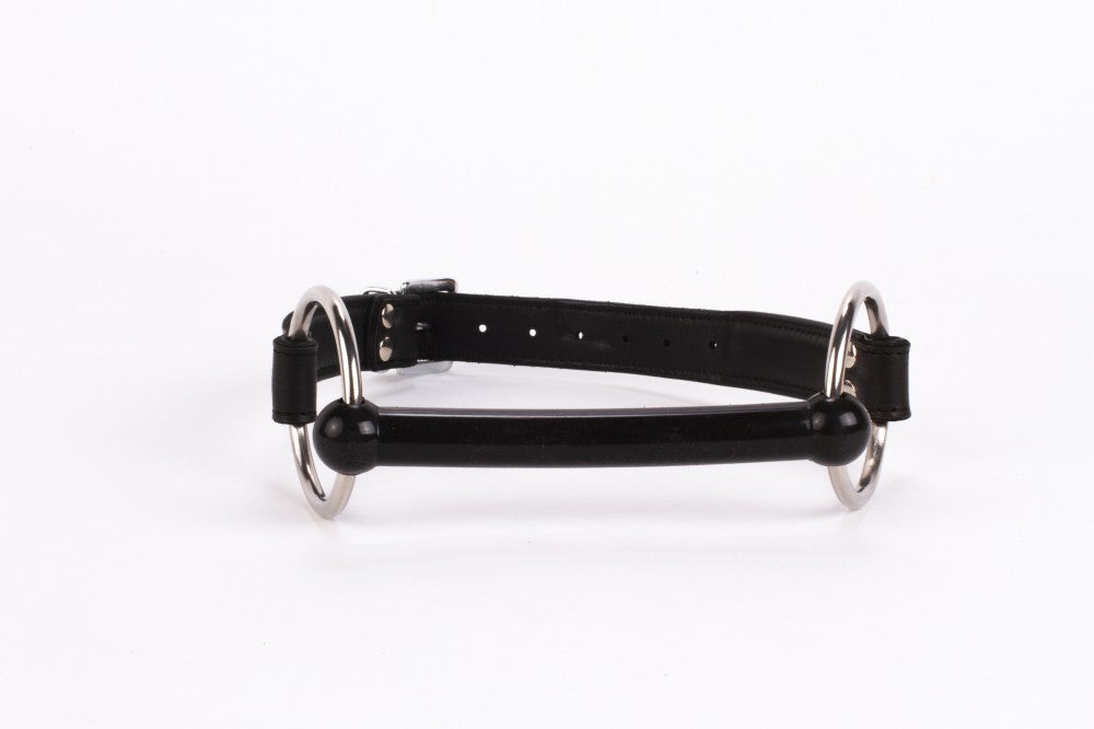 DEVIL STICKS - CALF SOFTY LEATHER TOP AND LAMB LEATHER PADDING WITH SILICONE MOUTH PIECE BLACK