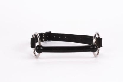 DEVIL STICKS - CALF SOFTY LEATHER TOP AND LAMB LEATHER PADDING WITH SILICONE MOUTH PIECE BLACK