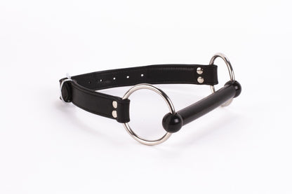 DEVIL STICKS - CALF SOFTY LEATHER TOP AND LAMB LEATHER PADDING WITH SILICONE MOUTH PIECE BLACK