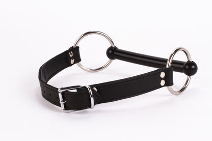DEVIL STICKS - CALF SOFTY LEATHER TOP AND LAMB LEATHER PADDING WITH SILICONE MOUTH PIECE BLACK