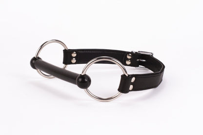DEVIL STICKS - CALF SOFTY LEATHER TOP AND LAMB LEATHER PADDING WITH SILICONE MOUTH PIECE BLACK
