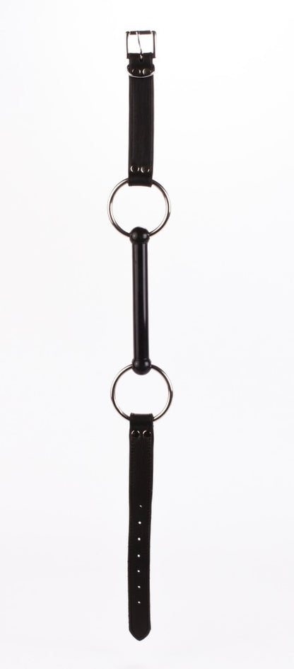 DEVIL STICKS - CALF SOFTY LEATHER TOP AND LAMB LEATHER PADDING WITH SILICONE MOUTH PIECE BLACK