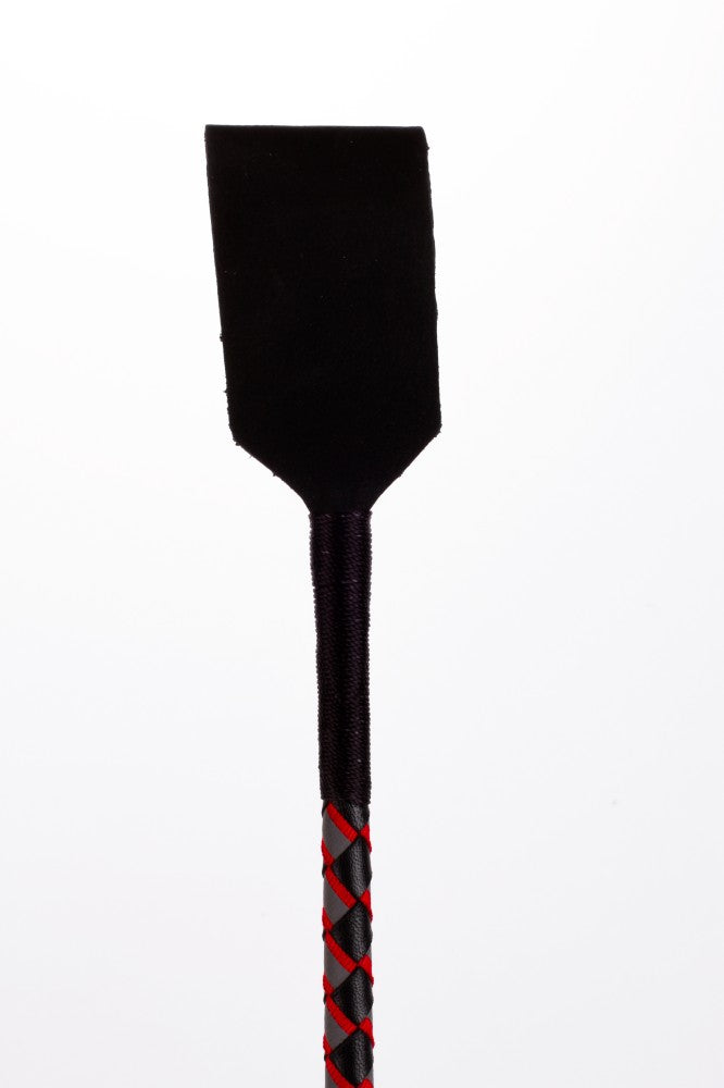 DEVIL STICKS - LEATHER STICK WITH NEON STRIP AND NUBUCK LEATHER TOP RED