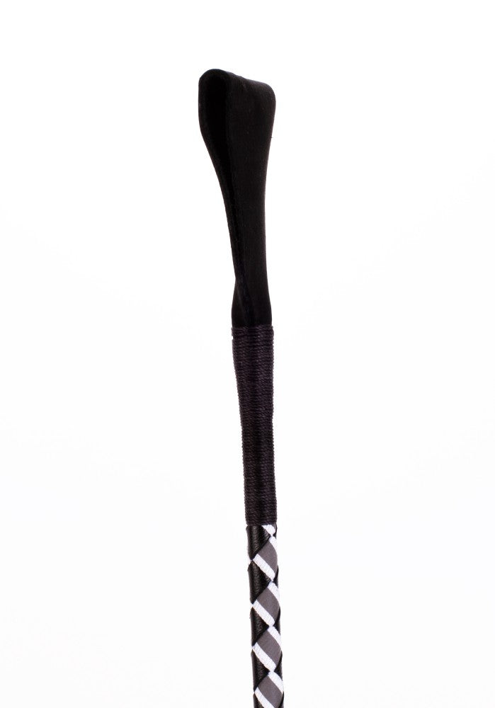 DEVIL STICKS - LEATHER STICK WITH NEON STRIP AND NUBUCK LEATHER TOP WHITE