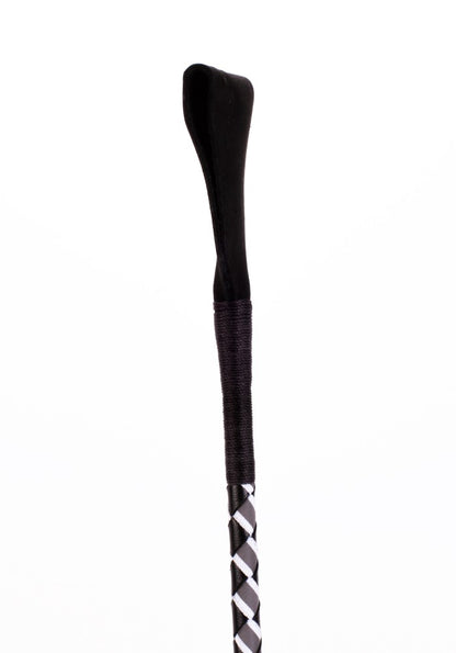 DEVIL STICKS - LEATHER STICK WITH NEON STRIP AND NUBUCK LEATHER TOP WHITE