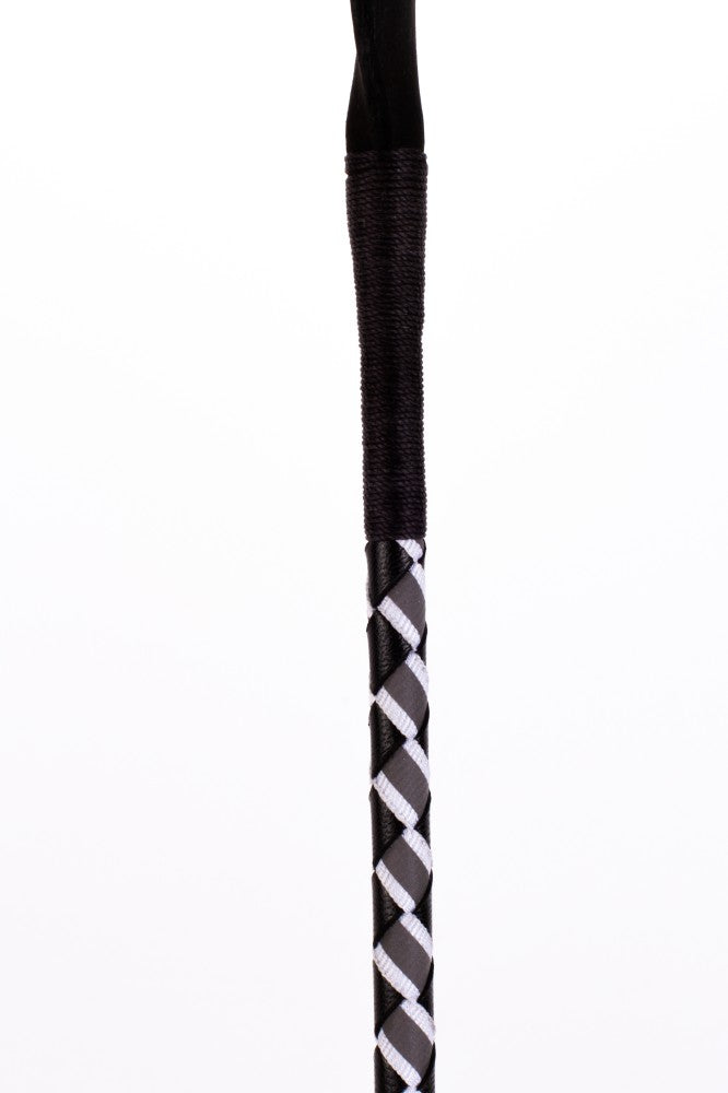 DEVIL STICKS - LEATHER STICK WITH NEON STRIP AND NUBUCK LEATHER TOP WHITE