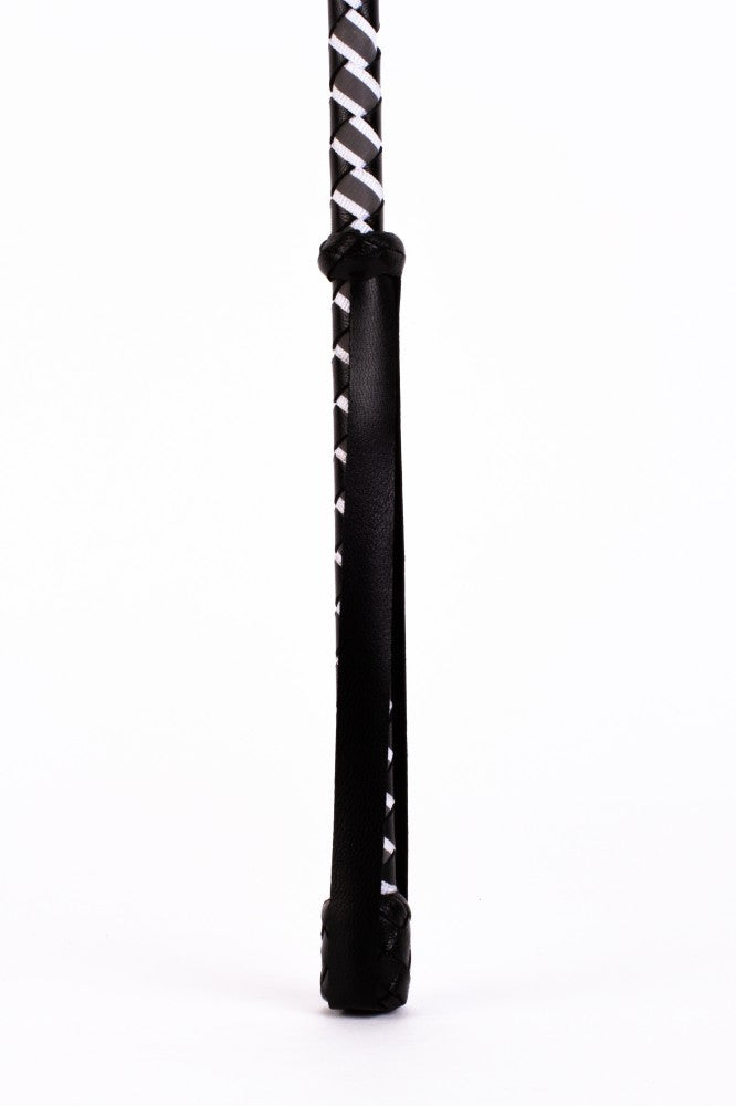 DEVIL STICKS - LEATHER STICK WITH NEON STRIP AND NUBUCK LEATHER TOP WHITE