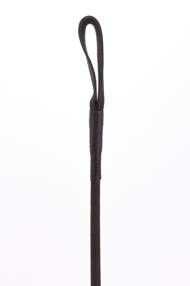 DEVIL STICKS - NYLON STICK WITH NEON STRIP AND GOAT KID LEATHER HANDLE NUBUCK LEATHER BLACK
