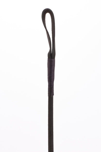 DEVIL STICKS - NYLON STICK WITH NEON STRIP AND GOAT KID LEATHER HANDLE NUBUCK LEATHER BLACK