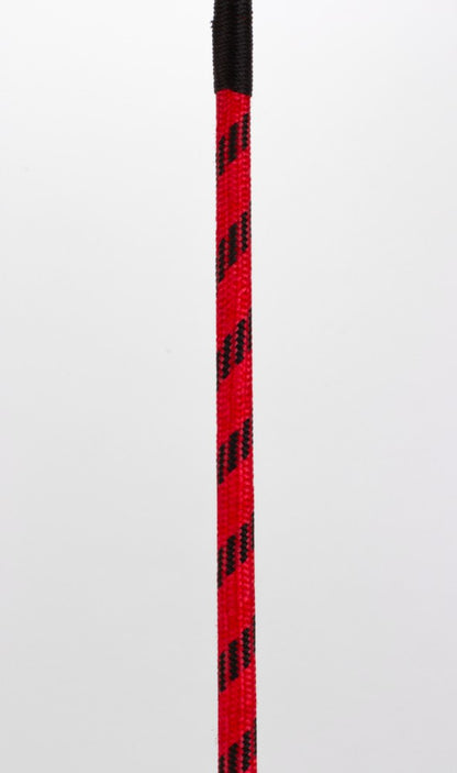 DEVIL STICKS - NYLON STICK WITH NEON STRIP AND GOAT KID LEATHER HANDLE NUBUCK LEATHER TOP RED