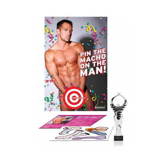 PIPEDREAM - BACHELORETTE PARTY FAVORS PIN THE MACHO ON THE MAN GAME
