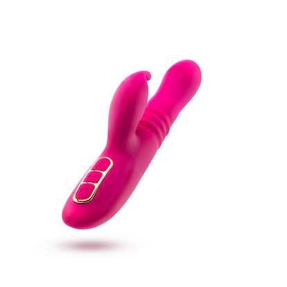 BLUSH - LUSH KIRA RECHARGEABLE SILICONE THRUSTING RABBIT VIBRATOR VELVET