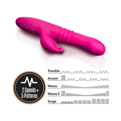 BLUSH - LUSH KIRA RECHARGEABLE SILICONE THRUSTING RABBIT VIBRATOR VELVET