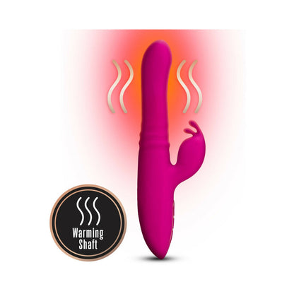 BLUSH - LUSH KIRA RECHARGEABLE SILICONE THRUSTING RABBIT VIBRATOR VELVET