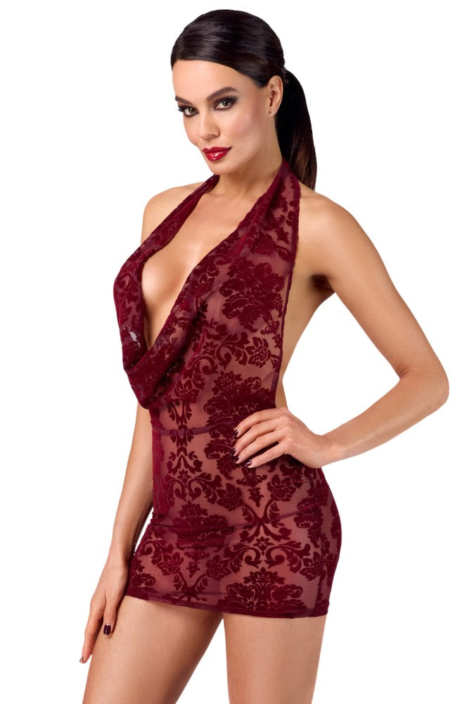 NOIR HANDMADE - KINK ROYAL CASCADE MINI DRESS L