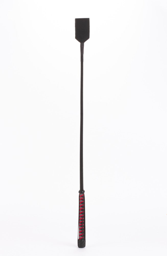 DEVIL STICKS - NYLON STICK WITH NEON STRIP AND GOAT KID LEATHER HANDLE NUBUCK LEATHER BLACK