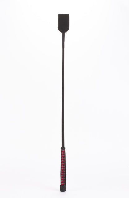 DEVIL STICKS - NYLON STICK WITH NEON STRIP AND GOAT KID LEATHER HANDLE NUBUCK LEATHER BLACK