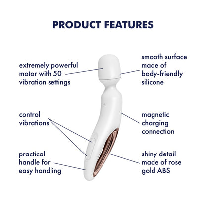 SATISFYER - WAND-ERLAND (WHITE/ROSEGOLD)