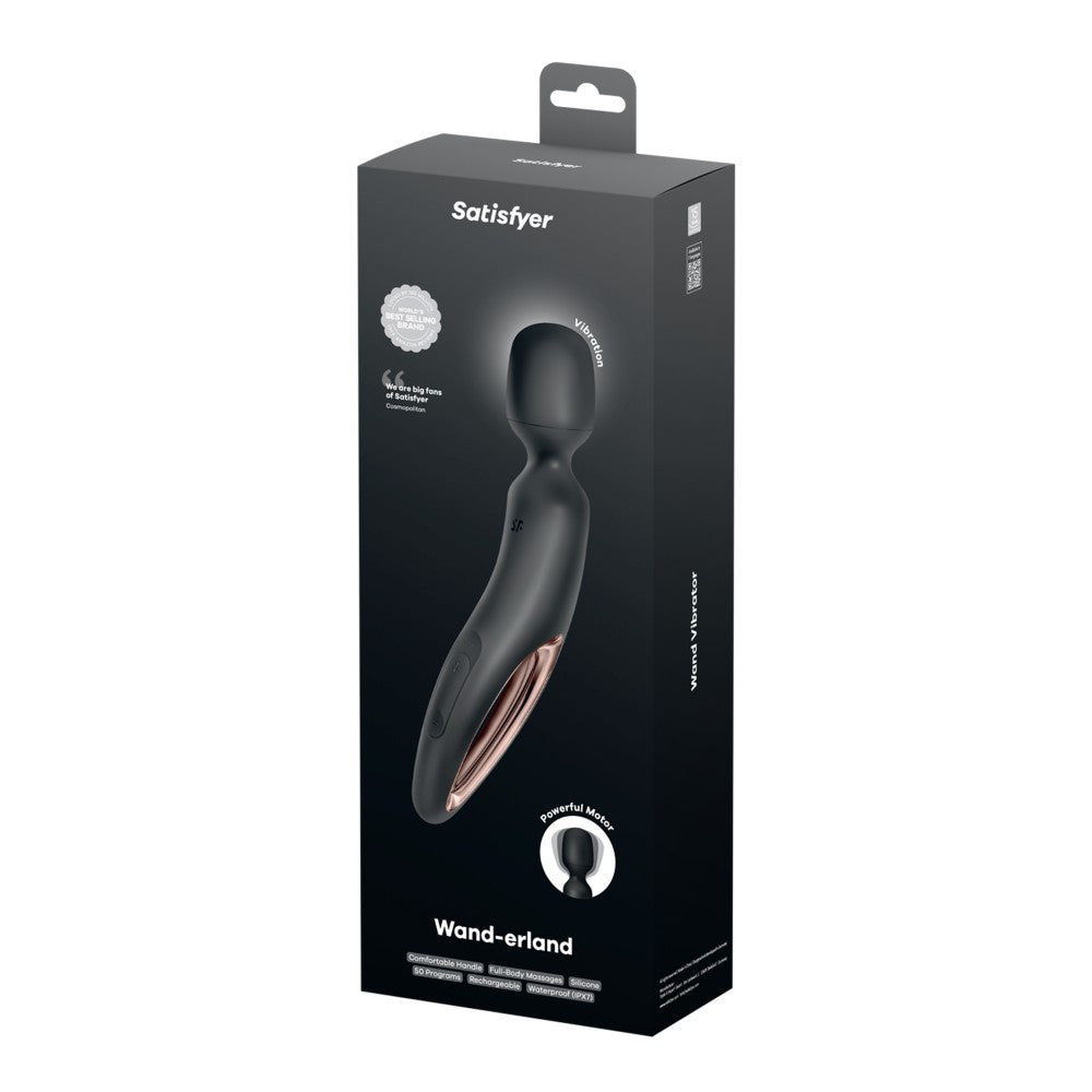 SATISFYER - WAND-ERLAND (BLACK/ROSEGOLD)