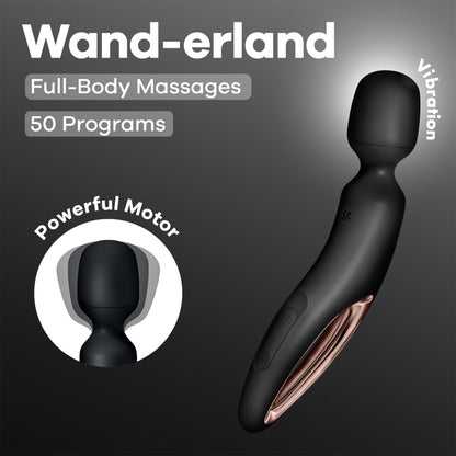 SATISFYER - WAND-ERLAND (BLACK/ROSEGOLD)
