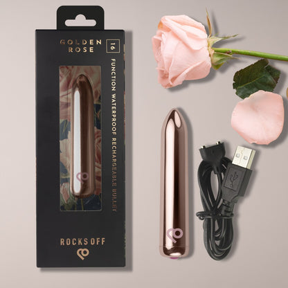 ROCKS-OFF - RO 90 RECHARGEABLE BULLET - GOLDEN ROSE