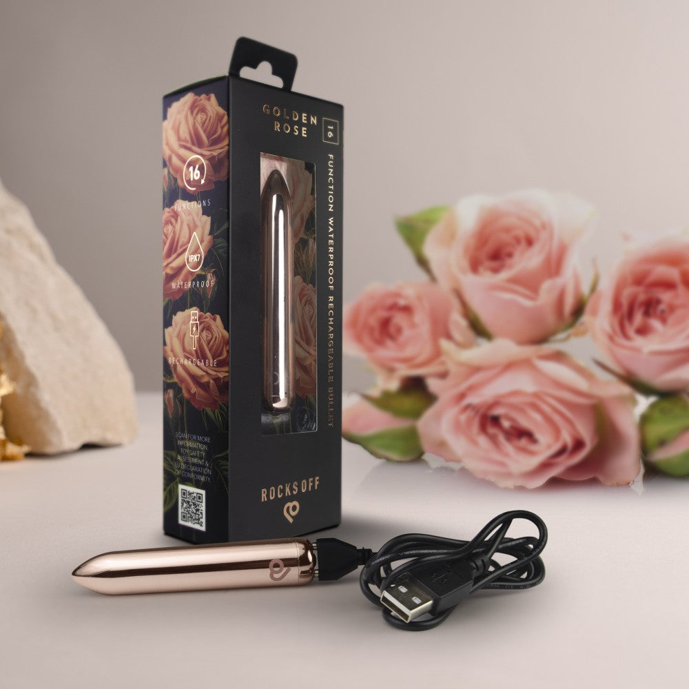 ROCKS-OFF - RO 90 RECHARGEABLE BULLET - GOLDEN ROSE