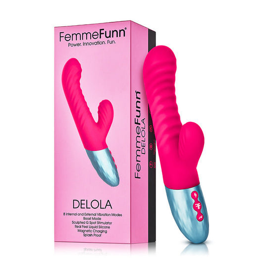 FEMMEFUNN - DELOLA RECHARGEABLE SILICONE DUAL STIMULATION G SPOT VIBRATOR