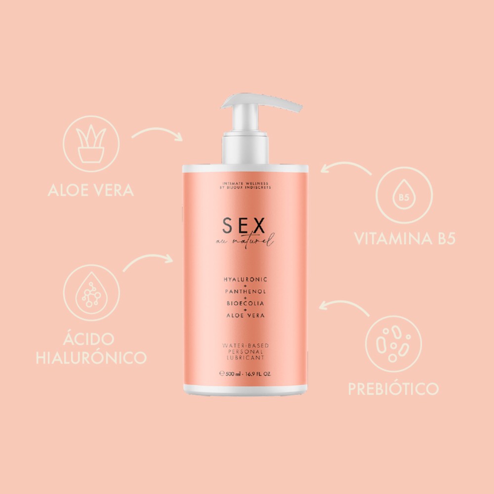 BIJOUX INDISCRETS - SEX AU NATUREL WATER BASED LUBRICANT (500ML)