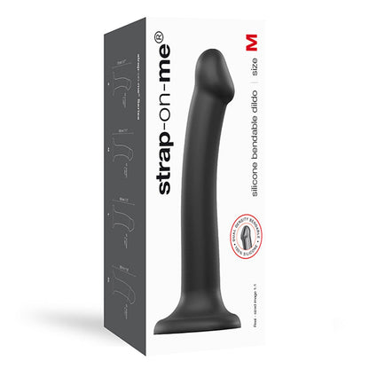 LOVELY PLANET - STRAP-ON-ME BENDABLE DUAL-DENSITY SILICONE SUCTION CUP DILDO PURPLE L