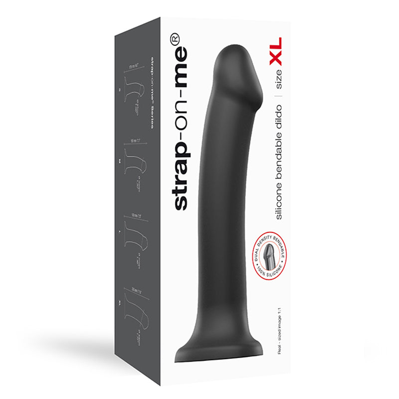 LOVELY PLANET - STRAP-ON-ME BENDABLE DUAL-DENSITY SILICONE SUCTION CUP DILDO PURPLE S