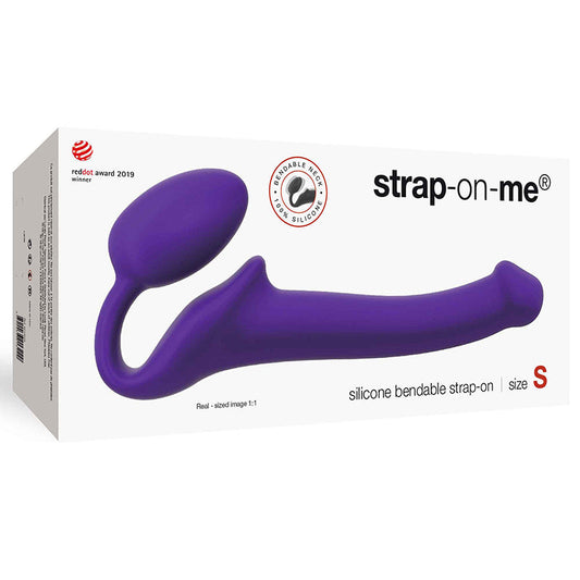 STRAP-ON-ME SEMI-REALISTIC BENDABLE SILICONE STRAP-ON PURPLE S