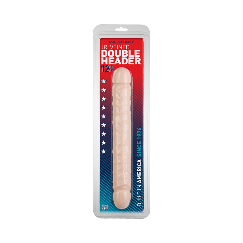 DOC JOHNSON - JR. DOBLE CABEZAL: 30,5 CM X 3,8 CM (COLOR PIEL)