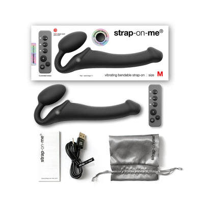 LOVELY PLANET - STRAP ON ME RECHARGEABLE REMOTE CONTROLLED SILICONE VIBRATING BENDABLE STRAP ON