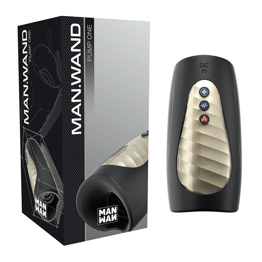 MAN.WAND PUMP ONE RECHARGEABLE MULTI-FUNCTION MASTURBATOR BLACK