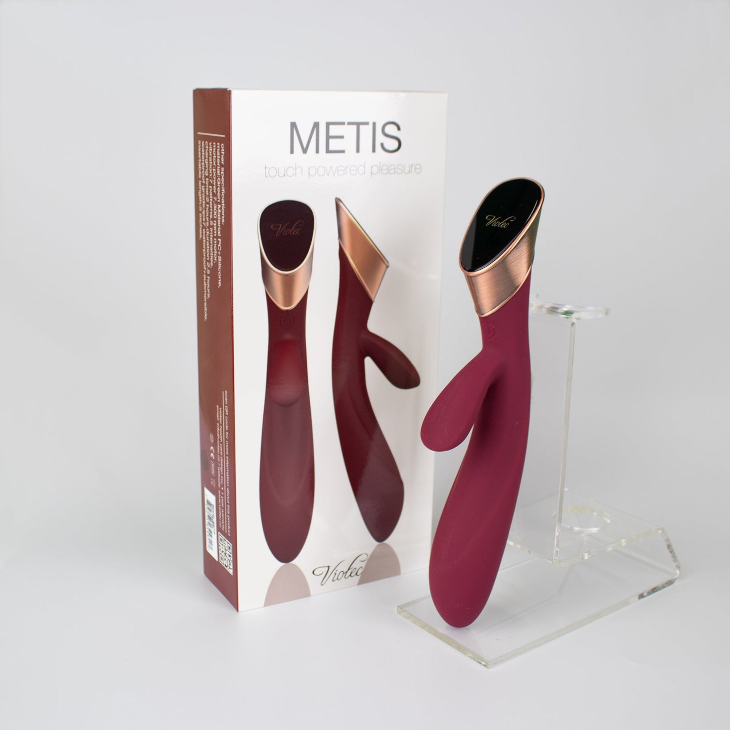VIOTEC - METIS TOUCH PANEL RABBIT VIBRATOR WINE RED