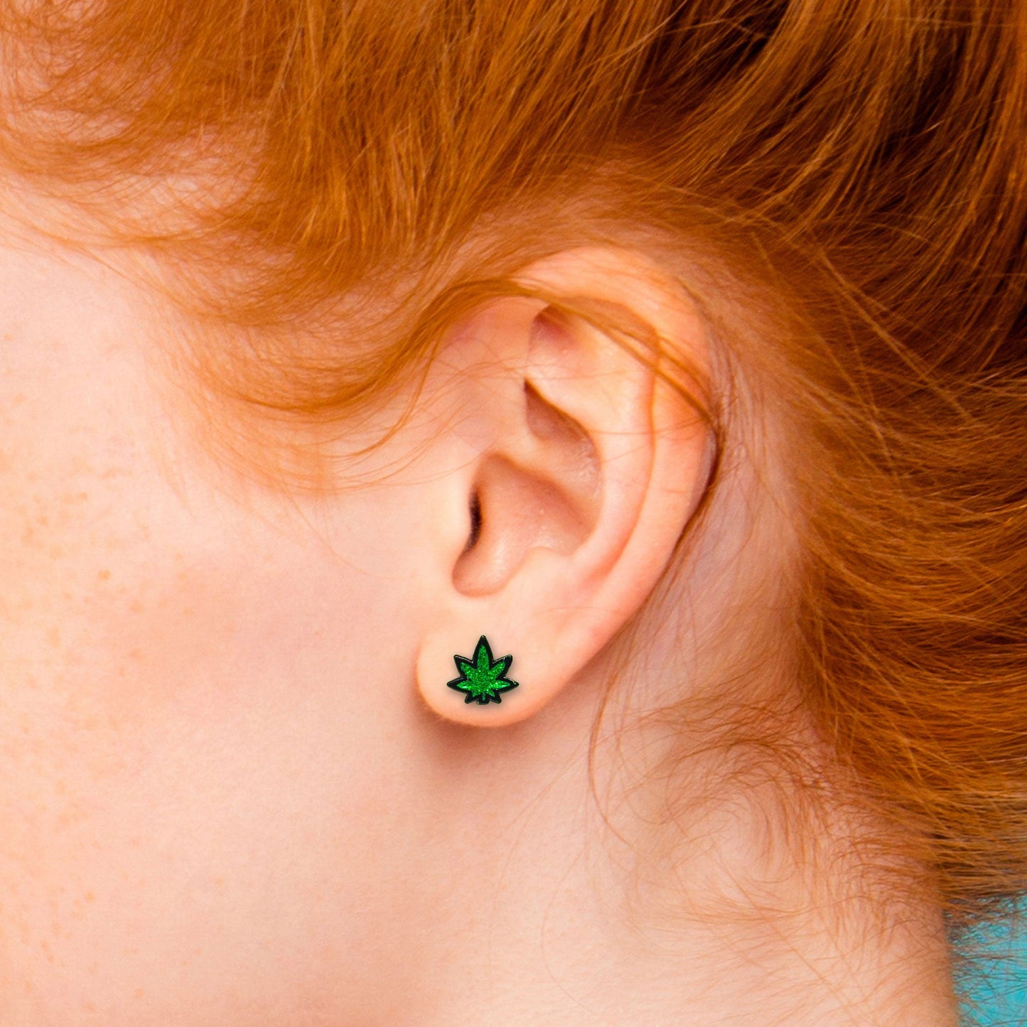 WEED LEAF EARRINGS