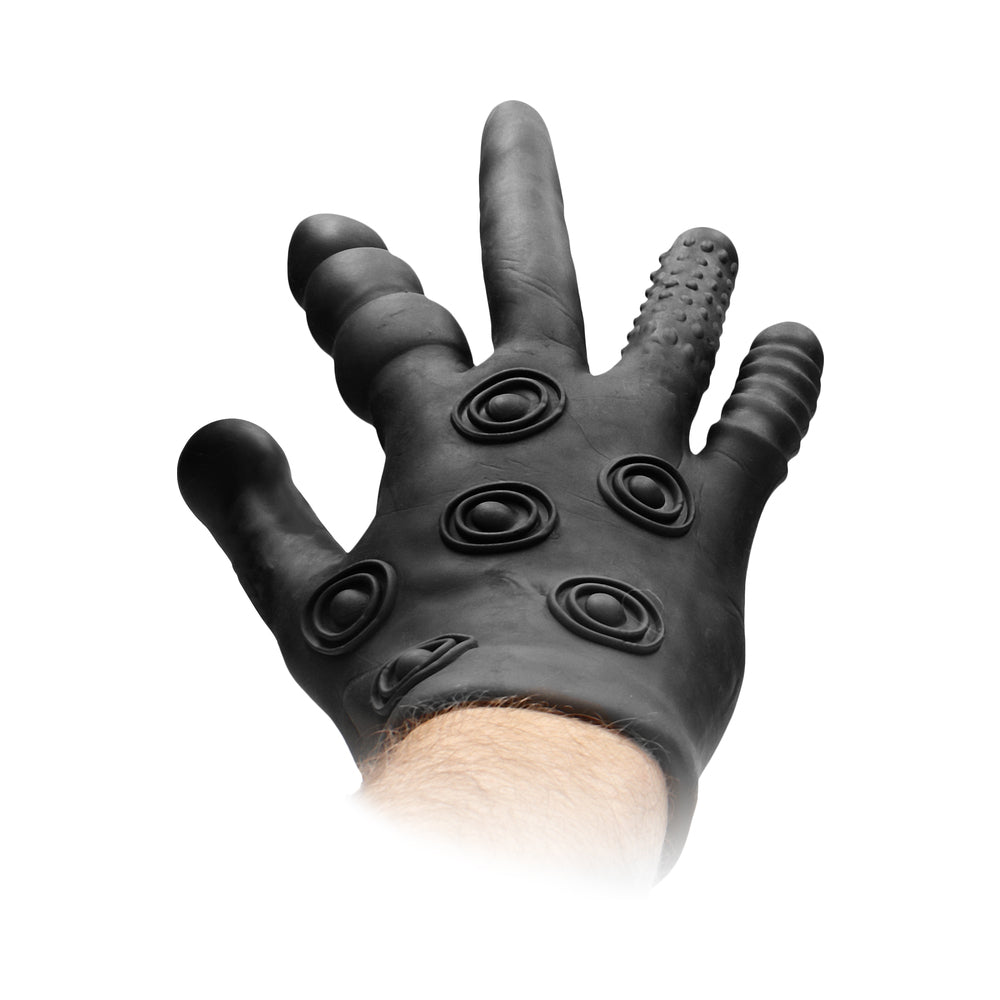 SHOTS - FIST IT SILICONE STIMULATION GLOVE BLACK