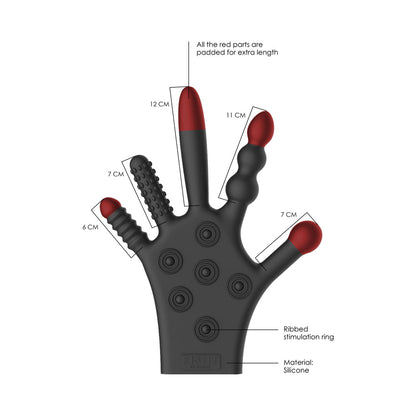 SHOTS - FIST IT SILICONE STIMULATION GLOVE BLACK